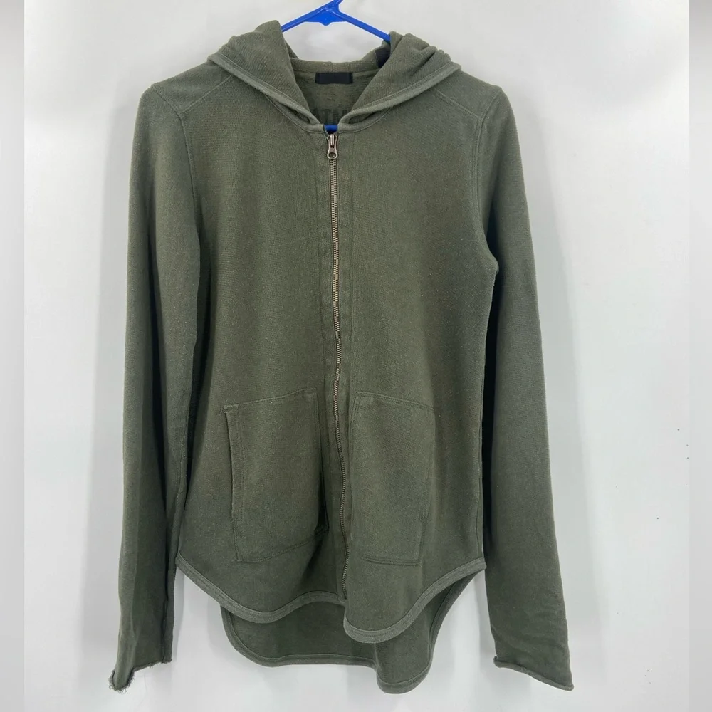 ATM Anthony Thomas Melillo French Terry Zip Hoodie Olive‎ Green Small